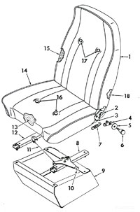Driver & Passenger Seats Bucket 75-77