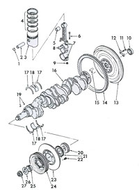 Crankshaft, Piston and Related Parts